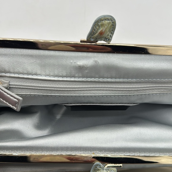 NWT Vintage Francesco Biasia gray snakeskin leather double wallet - Picture 9 of 9